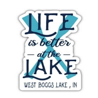 West Boggs jezero Indiana suvenir hladnjak magnet magnet dizajn 4-pack