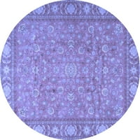 Ahgly Company zatvoreni okrugli perzijski plavi tradicionalni prostirke, 7 'krug