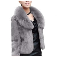 FIMKAUL Ženske jakne kapute zima jesen plus veličina dugih rukava ležerni vrhovi topli čvrsti odvajanje ovratnika,