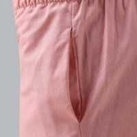 Ženske kratke hlače Summer Casual High Struk kratke hlače solidne boje Elastična kopča za patentni zatvarač casual