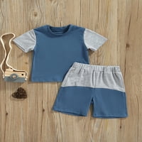 Pronađena ljetna ležerna dječja odjeća za dječake i djevojčice, šarene majice kratkih rukava + rastezljive kratke