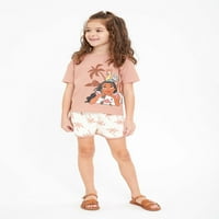 Set Majica i kratkih hlača za djevojčice od 2 komada, veličine od 12 m do 5 godina