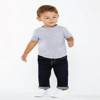 Majice za malu djecu i malu djecu s kratkim rukavima od pamuka majica s okruglim vratom od dresa u tirkiznoj