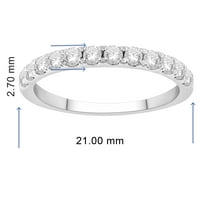 Dijamantna vezanost u bijelom zlatu od 10 karata laboratorij amb stvorio je prsten s dijamantnom vrpcom za žene