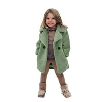 Jakna za djevojčice Flis jakna za djevojčice kaput jesen / zima topli kaput gornja odjeća zelena jakna od 4 godine