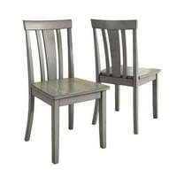 Lexington set za ručavanje s 5 komada s okruglim stolom i stolicama za leđa, antikvite siva
