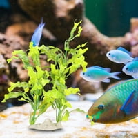 Uređenje akvarija plastična morska trava, s bijelom bazom lako prenosiva imitacija morske trave, riba za akvarij