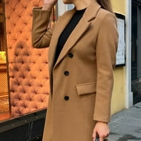 Ženski zimski kaput, Modni Ženski široki gornji dio dugih rukava s otvorenim prednjim dijelom, jednobojna bluza,