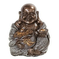 Kip sretnog kipa bude s novčanom vrećom u budizmu od smole