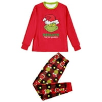 Odgovarajuće obiteljske pidžame visi s mojim gnomijama s pletenim tiskanim božićnim PJ -ovima majice s dugim rukavima