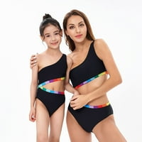 Komplet za roditelje i djecu, kupaće kostime za roditelje i djecu za djevojčice, jednodijelni kupaći kostim za