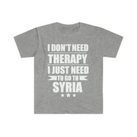 Ne treba mi terapija, moram ići u Siriju, majica za odmor od 3 do 3