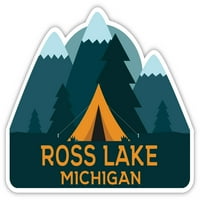 Ross Lake Michigan Michigan Suvenir Frider Magnet Magnet Campsing Dizajn