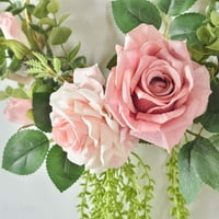 Cvjetni obruč vijenac ruža cvijet pola vijenaca zid viseći privjesak pozadina vrata vijenac za svadbeni vrtić