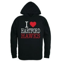 Ljubav sveučilište u Hartford Hawks Hoodie Twebiter Crna velika