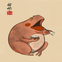 Japanski plakati za žabe, Kompleti za ispis, zidne slike na platnu, orijentalne smiješne slike životinja za dnevnu