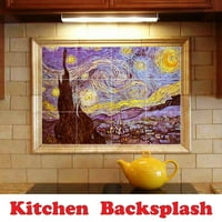 Slika slika keramičke pločice Mural Kitchen Backsplash Tuš za kupaonicu, 405868-XL54