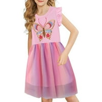 Svečana haljina za djevojčice u obliku A-kroja s cvjetnim uzorkom za svadbene zabave, dječja rođendanska haljina,