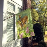 Carolina treasure 92130 zastava s likom srne i teleta platno za dom velika, višebojna