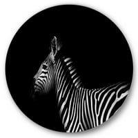 Dizajnerska umjetnost bočni pogled na zebru u bijeloj i crnoj boji Seoska kuća u Mumbaiju - disk od 11