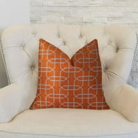 Narančasti i bijeli ručno izrađeni luksuzni jastuk 24in 24in