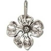 Narukvica od srebrnog šarma od 8 inča s pričvršćenim cvijetom drijena s detaljima od 3 inča