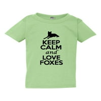 Ostanite mirni i volite lisice ljubitelj životinja smiješna majica za malu djecu