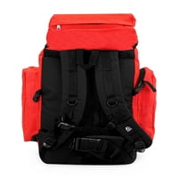 Planinarski ruksak od 24, Crveni za sve uzraste, nošenje i torba za nošenje na ramenu za školu, posao, sport i