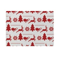 Božićni ubrus od pamuka i lana s printom iz crtića engleski stolni tepih blagdanski ukras 0 USD. Jaz