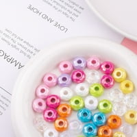 Feildoo akrilne okrugle kuglice Šarene plastične perle Kawaii perle šarene razmačke perle za DIY Nakit zanat za