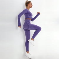 Ženske hlače u prodaji, Plus veličina, Ženska jednobojna trenirka za fitness, jogging, joga visokog struka, za