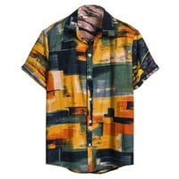 Prodaje se Muški kardigan s kratkim rukavima, Havajska cvjetna košulja za plažu, muška majica s dolčevitom, majice