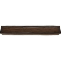 Ekena Millwork 6 W 10 H 8'l 3-strana Riverwood Endurathane Fau Wood Strop Grep, Premium Mahagoni