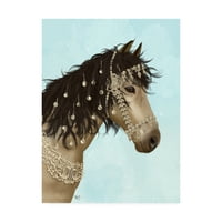 Zaštitni znak likovna umjetnost 'konja konja kože s nakitom Bridle' platno umjetnost Fab Funky