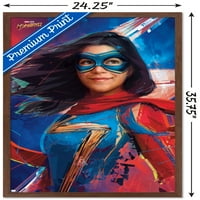 Gospođo Marvel - poster za grafite na zidu, uokviren 22,37534