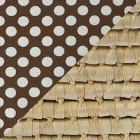 Košarica s jazavcem s prirodnom kapuljačom-smeđa posteljina s točkicama