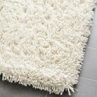 Jednobojni plišani čupavi tepih od Bjelokosti 2' 3'