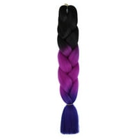 24-inčno divovsko tkanje gradijenta boje kose od sintetičkih vlakana, heklanje pletenica, tkanje ekstenzija za