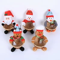 Mini slatka crtana božićna košarica za pohranu slatkiša prijenosna košarica za pohranu hrane dekor za božićne