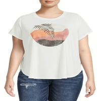 Terra & Sky Women's Plus Shirttail majica, 2-pack