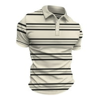 Muškarci Summer Bluza muški V-izrez s kratkim rukavima modna majica majica retro golf prozračne vrhove l