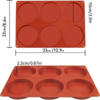 Otemrcloc dvodijelni silikonski čokoladni kolač 6-komad Proizvodnja Kuhinja Kuhinj Alati jedna veličina-Najbolji