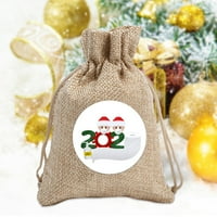 Božićna vrećica za bombone s vezicama, vrećica za bombone s užetom, Prijenosna torba za pohranu vjenčanih darova,