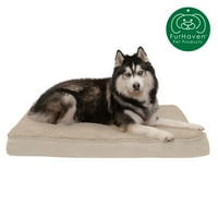Furhaven Proizvodi za kućne ljubimce prikrivaju Terry & Suede Deluxe ortopedski krevet za kućne ljubimce za pse