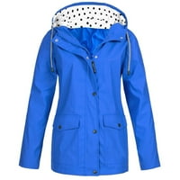 Rasprodaja ženskih jakni, zimski Ženski kaputi plus veličine, lagane vjetrovke s kapuljačom, jednobojne kišne