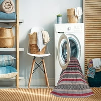 Ahgly Company stroj za pranje unutarnjih kvadrata Industrial Modern Modern Silver ružičasta prostirka, 6 'Trg