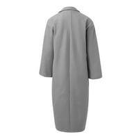 Ženska rasprodaja Plus size modni ženski ležerni kaput s ovratnikom s dugim rukavima duga bluza s kardiganom