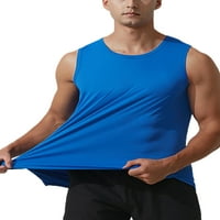 SANVIGLOR MEN TENK TENKS BIJELO SLIT Ljetni vrhunski kompresijski košulje u boji casual majica fitness majica