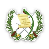 Naljepnica s grbom Gvatemale - samoljepljivi vinil - otporan na vremenske uvjete - Proizvedeno u SAD-u-zastava