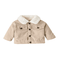 Velvet jakna za novorođenčad, dječji kaput, zimska gornja odjeća, zatvaranje gumba od flisa